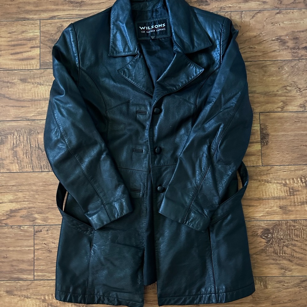 Vintage Wilsons Leather Trenchcoat Jacket Women’s Medium